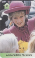 UK  Limited Edition Phonecard              Lady Diana    Prinses Diana Spencer - Personaggi