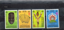 NOUVELLES-HEBRIDES : Festival Des Arts (tradition) : Masques, Marionnette Rituelle, Coiffure Netqatmalow- Français - Unused Stamps