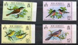 NOUVELLES-HEBRIDES : Oiseaux (passereaux) : Miro écérlate, Meliphage, Vanuatu Blanc Des Yeux, Etc) - Anglaiss - Nuevos