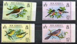 NOUVELLES-HEBRIDES : Oiseaux (passereaux) : Miro écérlate, Meliphage, Vanuatu Blanc Des Yeux, Etc) - Anglaiss - Ungebraucht