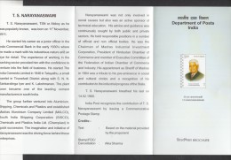 Delcampe - INDIA 2012 T. S. Narayanaswami.  Folder - FDC