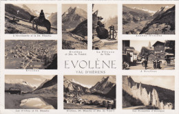 SUISSE,HELVETIA,SWISS,SWI TZERLAND,SCHWEIZ,SVIZZERA ,VALAIS,SION,HERENS,1955, Carte  Signée,9 Clichés - Sion