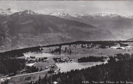 SUISSE,HELVETIA,SWISS,SWI TZERLAND,SCHWEIZ,SVIZZERA ,VALAIS,CRANS MONTANA EN 1958,LAC,VUE AERIENNE - Crans-Montana