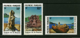 Polynésie **  N° 386 à 388 - Sculptures Des îles Marquises - Unused Stamps