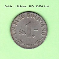 BOLIVIA    1  BOLIVIANO  1974   (KM # 192) - Bolivie
