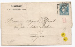 - Lettre - COTE D'OR - DIJON - GC.1307 S/TPND Emission De Bordeaux N°46B T.III Rpt 2 - 1871 - 1870 Ausgabe Bordeaux