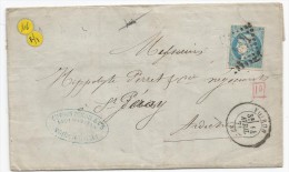 - Lettre - ISERE - VOIRON -  GC.4317 S/TPND Emission De Bordeaux N°46 Rpt 1+ Càd T.17 - 1871 - 1870 Ausgabe Bordeaux