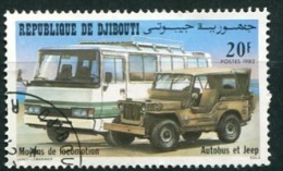 Djibouti Y&T(o) N° 554 : Autobus Et Jeep - Bus