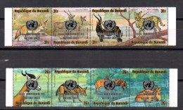 Burundi 1975  ++  30ans Nations Unies, Animaux  Surchargés, PA 392 / 399**, Cote 45 €, - Nuovi