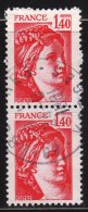 FRANCE : N° 2102 Oblitéré En Paire Verticale "TàD Rond" (Type Sabine) - PRIX FIXE - - 1977-1981 Sabine Of Gandon