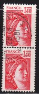 FRANCE : N° 2102 Oblitéré En Paire Verticale ("TàD Rond" Type Sabine) - PRIX FIXE - - 1977-1981 Sabine (Gandon)