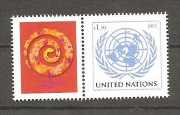 UNO New York 1321 Zierfeld Links Postfrisch Mint 2013 Chinesisches Neujahr Jahr Der Schlange - Unused Stamps