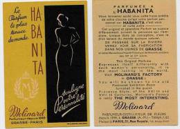 A.Immédiat Carte Parfumée Ancienne MOLINARD HABANITA JAUNE - Profumeria Antica (fino Al 1960)