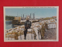Tennessee > Memphis Levee Scene & Water Front Loading Cotton  Black Americana Not Mailed Ref 1165 - Memphis