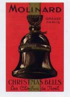A.Immédiat Carte Parfumée Ancienne  MOLINARD CLOCHES DE NOEL CHRISTMAS BELLS - Oud (tot 1960)