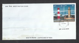 INDIA, 2012,  FDC,  Lighthouses Of India,  Mumbai Cancellation - Ungebraucht
