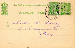 Nr.  557,  Ganzsache Luxembourg, Luxemburg,  Nach Paris - Postwaardestukken