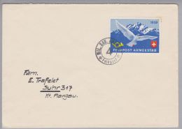 Schweiz Soldatenmarken 1939 Brief Feldpost Armeestab Taube - Documenten