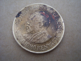 KENYA 1970 TEN CENTS   KENYATTA Nickel-Brass  USED COIN In FAIR CONDITION. - Kenya