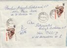 ROMANIAN COUNTS COURT, FOX, STAMP ON REGISTERED COVER, 1995, ROMANIA - Storia Postale