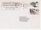 TREE, GYMNASTICS, OVERPRINT STAMPS ON COVER, 1998, ROMANIA - Lettres & Documents