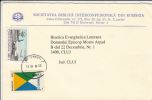 PLANE, PHONE COMPANY ADVERTISING, STAMPS ON COVER, 1998, ROMANIA - Briefe U. Dokumente