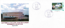 Enveloppe Souvenir Baptême Du Collège Jean Seitlinger Rohrbach Les Bitche - Altri & Non Classificati