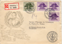 SUEDE LETTRE RECOMMANDEE GÖTEBORG POUR LA FRANCE 1945 - Autres & Non Classés