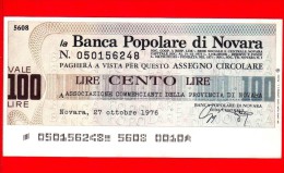 MINIASSEGNI - BANCA POPOLARE DI NOVARA - FdS - BPNO.001 - [10] Assegni E Miniassegni