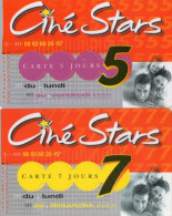 CARTS CINEMA-CINECARTES   CINE STARS   Lanester  (lot De 2) - Entradas De Cine