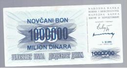 BOSNIA - 1.000.000  Dinara 1993 SC-   P-35 - Bosnië En Herzegovina