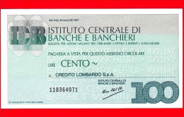 MINIASSEGNI -  ISTITUTO CENTRALE BANCHE E BANCHIERI - FdS - IB100100577H - [10] Assegni E Miniassegni