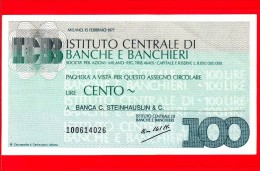 MINIASSEGNI -  ISTITUTO CENTRALE BANCHE E BANCHIERI - FdS - IB100150277A - [10] Chèques