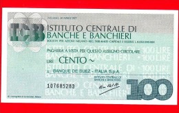 MINIASSEGNI -  ISTITUTO CENTRALE BANCHE E BANCHIERI - FdS - IB100300477C - [10] Chèques
