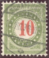 Heimat SH SCHAFFHAUSEN 1898-08-16 Vollstempel Auf Zu. # 18 F II N Grassgrün - Strafportzegels