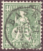 Schweiz 1964-07-14 Basel Auf Zu. # 34 - 40 Rp. Grün Sitzende Helvetia - Usados