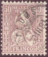 Schweiz 1881-03-30 FLUMS Auf 50 Rp. Lila Sitzende Helvetia Zu. # 43 - Oblitérés