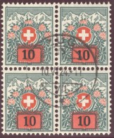 Schweiz  Porto Zu. # 39 Im Viererblock Getsempelt - Postage Due