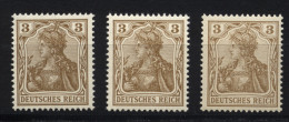 D.R.Nr.69a,3 Farbtöne,xx,gep.  (133) - Neufs