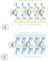 2014.  Winter Olympic Games Sochi, 2 FDC With Sheetlets, Mint/** - Invierno 2014: Sotchi