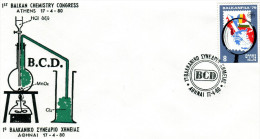 Greece- Greek Commemorative Cover W/ "1st Balkan Chemistry Congress BCD" [Athens 17.4.1980] Postmark - Maschinenstempel (Werbestempel)