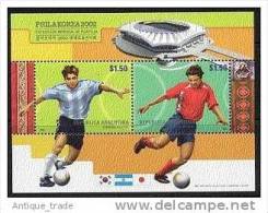 ARGENTINA, 2002, Philatelic World Expo, Football, Soccer, Philakorea, Souvenir Sheet, MNH, (**) - 2002 – Corée Du Sud / Japon