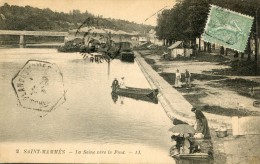 CPA 77 SAINT MAMMES LA SEINE VERS LE PONT 1921 - Saint Mammes