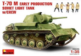 - MINI ART - Maquette T-70 M Early Production Soviet Light Tank W/Crew - 1/35°- Réf 35025 - Military Vehicles