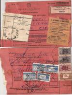 STORIA POSTALE PACCHI ALTI VALORI 2 X 1000 LIRE 1977 AL MITTENTE RIFIUTATO - Postal Parcels