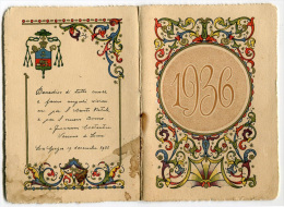 CALENDARIETTO BEATO ANGELICO LUNI LA SPEZIA ANNO 1936 CALENDRIER - Petit Format : 1921-40