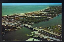 RB 974 - USA Postcard - Air View Of Stickney Point Bridge Over Inland Waterway Siesta Key - Sarasota Florida - Sarasota