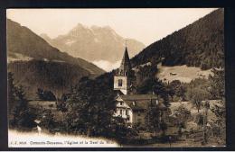 RB 974 - Early J.J. Postcard - Ormonts-Dessous - L'Eglise Et La  Dent Du Midi - Vaud Switzerland - Ormont-Dessous