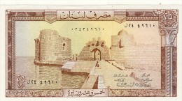 BILLET # LIBAN  # 25 LIVRES # 1964/83 # PICK 64 # NEUF # - Liban