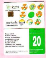 COTE IVOIRE LES SERVICES PLUS CITELCARTE 20U UT - Ivoorkust